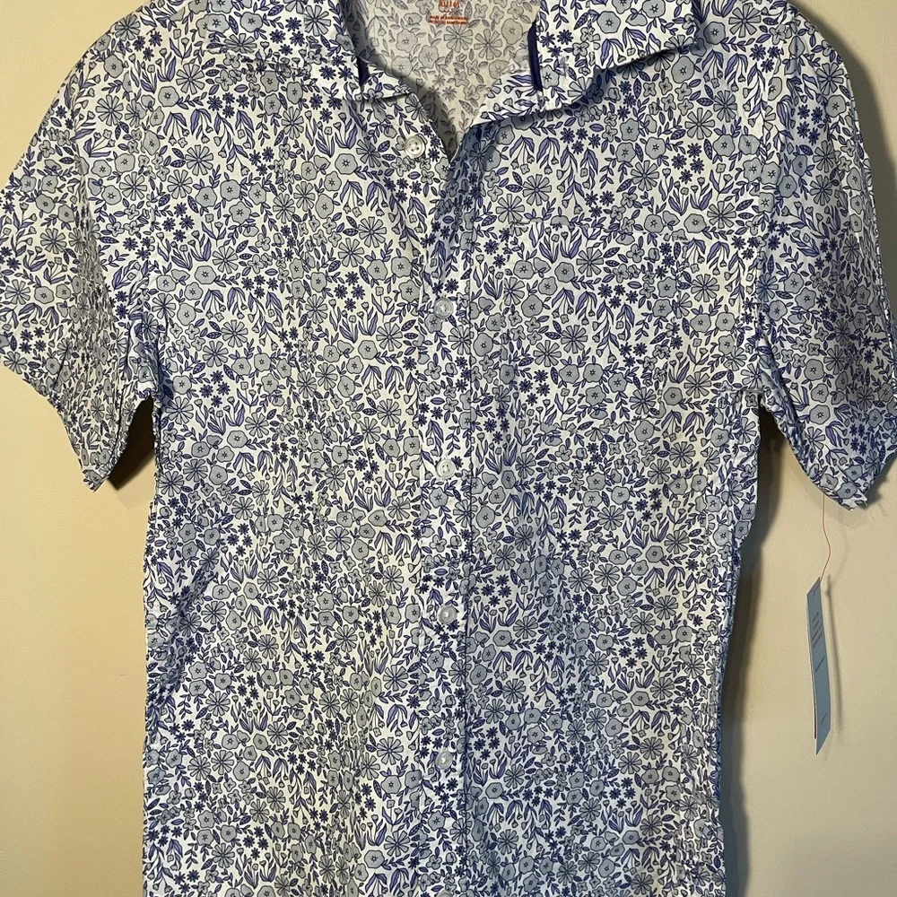 NWT Boys' Button-Down Short Sleeve Shirt - Cat Jack Size XL 16 - Picture 5 of 13